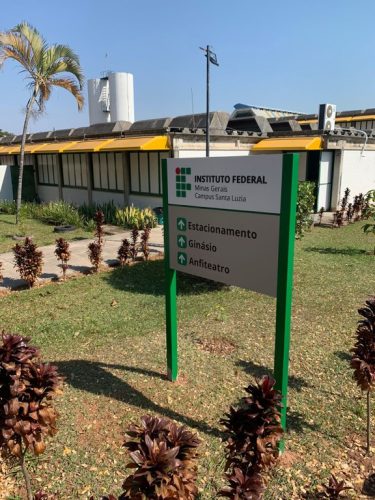 IFMG Campus Santa Luzia - placa de sinalização interna